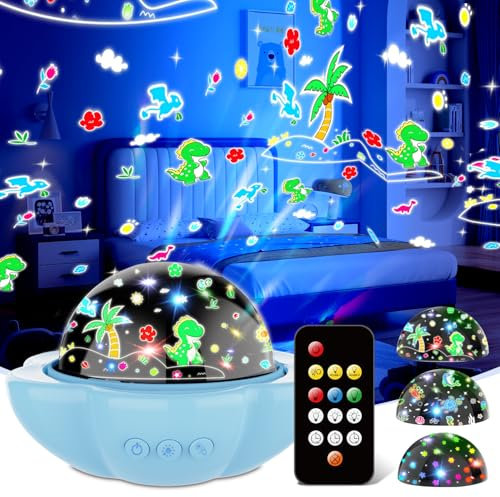 Dinosaur Toys for Boys,Toys for 1-10 Year Old Boys Girls Dinosaur for 2 Year Old Boy Baby Light Projector Sensory Light 1-9Year Old Birthday Gifts Christmas Gifts Xms Stocking Fillers for Toddler