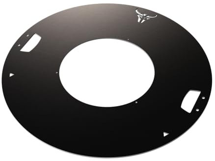 Grillfire FEUERPLATTE 80 FX, 5mm Feinkorn, OHNE Aufnahmering – Plancha Grillplatte Ø 80 cm aus 5 mm Feinkornstahl | Mit FX-Öffnung | Für Feuerschale, Feuertonne & Kugelgrill