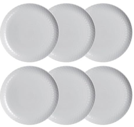 Luminarc Pampille Granit 6 Plato Llano Vidrio 25cm Opal Apto Microondas Apto Frigorífico Vidrio Templado Extra Resistente