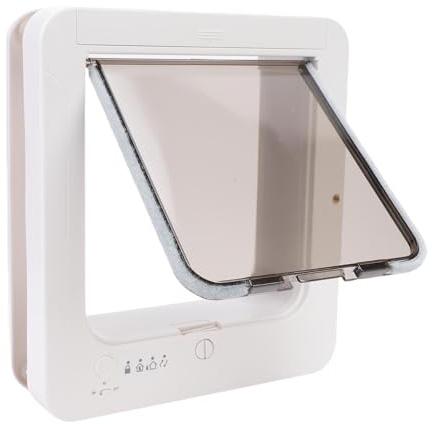 Asixxsix Smart Cat Door für Zuhause, Halsband Aktivierte Automatische Erfassungstür für Katzen mit 2 -Wege -Eintritt und Mehreren Sicherheitsschutzmechanismen, Einfache Installation