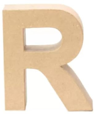 CREATIV DISCOUNT Papp-Buchstabe, 17,5 x 5,5 cm (R)
