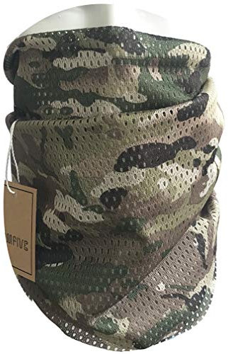QMFIVE Taktischer Tarnungs-Schal, Unisex Mehrzweckmilitärstirnband-Art-Kopf-Verpackungs-Gesichts-Ineinander greifen-Halstuch