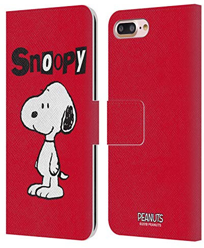 Head Case Designs Offizielle Peanuts Snoopy Persöhnlichkeiten Leder-Wallet-Hülle Kompatibel mit Apple iPhone 7 Plus/iPhone 8 Plus