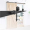 HENGMEI 183cm Accesorios de Puertas Herraje para Puertas Corredera Juego de Piezas de Metal Carril para Puerta