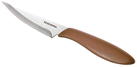Tescoma Pizza Presto Coltelli, Set 6 Pezzi, Lunghezza Lama 10 cm, Marrone
