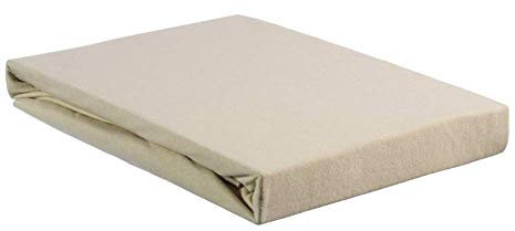 Beddinghouse Perkal Spannbettlaken für Topper bis 10cm Höhe Farbe Sand Größe 140x200x10cm