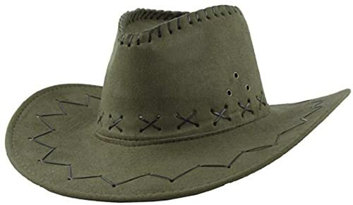 Carnavalife Sombrero Cowboy de Vaquero Toy Story Western Disfraz para Adulto y Niños YJ-24 (Verde, Adulto/58cm)