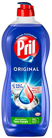 Pril Original (675 ml), Handgeschirrspülmittel mit höchster Fettlösekraft, für sauberes Geschirr auch in kaltem Wasser