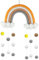 RAILONCH Nordic Regenbogen Wandbehang, handgewebte Wolken Regenbogen Makramee Wandteppich, Wanddeko mit Pompon für Neugeborene Babyzimmer (25)