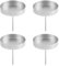 Kerzenhalter Adventskranz, 10 cm Kerzenständer Silber 4 Stück, Adventskerzenhalter Metall, Kerzenhalter Stumpenkerzen, Stabkerzenhalter Kerzenteller für Adventsgirlande Blumentopf Decoration