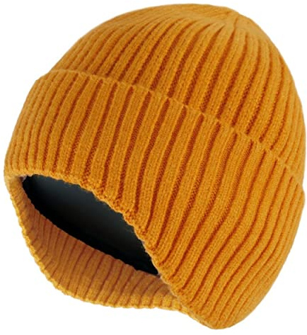 Magracy Bonnet d'hiver chaud en tricot avec cache-oreilles pour homme