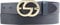 BELTINGER Damen-Gürtel EMIL aus Vollrindleder 3 cm | Schmaler Ledergürtel für Damen 30mm | Gold glänzend | Marine 85cm