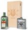 GRAVURZEILE Flachmann Geschenkset - Edelstahl Flachmann 150 ml mit Gravur im Set - inkl. Jägermeister 350 ml Flasche & gravierter Holzkiste - Geschenk für Papa zum Vatertag - Farbe: Wildschwein