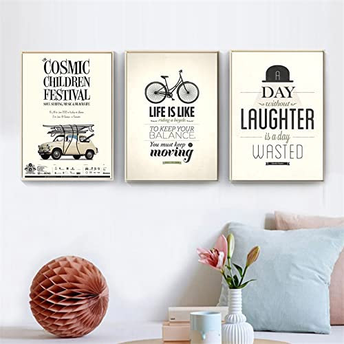 GVOZI Canvas Home Decoration Wandkunst, Zitate Und Sprüche, Motivationsposter, Kinderzimmerdekoration, Home-Office-Dekoration, Nordische Poster, Vintage-Wandkunst 40x50cm
