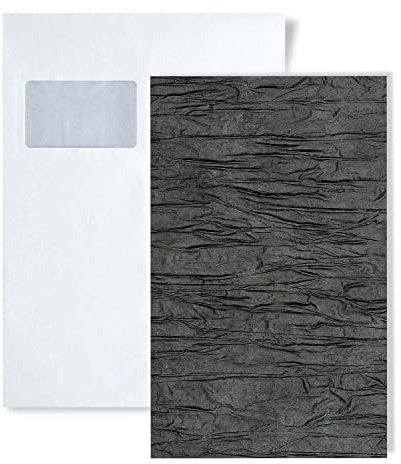 1 MUSTERSTÜCK S-24941 WallFace CRASHED CLASSY Black STRUCTURE Collection | Wandpaneel MUSTER in ca. DIN A5 Größe