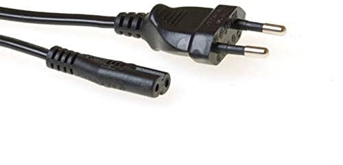 ACT Cable C7 de 1 m, Cable de alimentación Europeo C7 Tipo C Macho a C7 Hembra, Cable para pequeños electrodomésticos PS4/PS5, TV, Impresora – AK5417