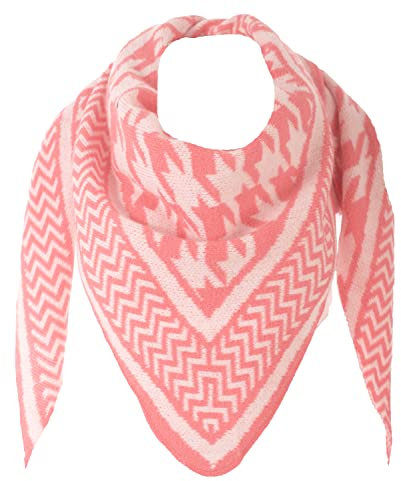 FASHION YOU WANT XXL Schal flauschig schal-tuch damen dicker dreieckstuch groß Wolle UNI Farben kuschelig (ALrosa)