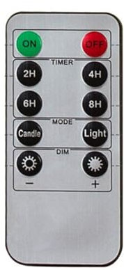 Zalati Fernbedienung mit 10 Tasten, 24-Stunden-Timer, Blinklicht, Helligkeitsregelung, Ersatz für batteriebetriebene 3D-LED-Kerzen und Fensterkerzen