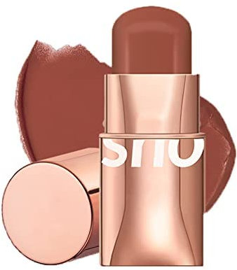 6 Farben Lippenstift Blush Stick 3-in-1 Augen Wange und Lippe Tint Buildable Waterproof Lightweight Blush Stick Creme Blusher Makeup für Frauen (#05)