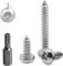 FarDeer Edelstahl Knopfkopf Schrauben Sicherheit Blechschrauben Torx Blechschrauben Sicherheit Silber Schrauben Anti-Diebstahl Manipulation Proof. (M5*30mm * 40pcs)