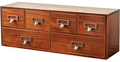 Vintage-Schreibtisch-Organizer mit 6 Schubladen, Organizer, 1 Stück