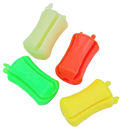 Tiardey 4 Stück Gummi-Angelruten-Clip, Bindungsclip für Angelwerkzeug, tragbare Angelrute, wiederverwendbares Angelzubeh?r