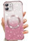 Phoona Coque Magnétique pour iPhone 11, Etui à Paillettes Compatible avec MagSafe, Antichoc Charge sans Fil Housse pour iPhone 11, avec 2 Verre Trempé, Rose