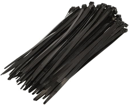 KTEC300X7.6B | KTEC CABLE TIES 300MM X 7.6MM BLACK, NYLON 66, UL94V-2, TENSILE STRENGTH 55KGS MIN. (PACK OF 100)