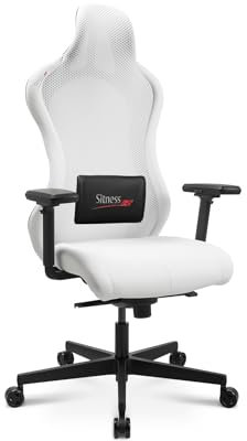 Topstar Bürostuhl Gamingstuhl Sitness RS Sport Plus Continental Kunstleder inkl. Armlehnen weiß/weiß mit Lordosenkissen