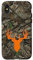 Hülle für iPhone X/XS Hirsch Jagd Schwarz Braun Orange Baum Camo Camouflage