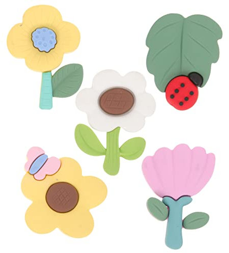 Gatuida 5pcs Fridge Cute Rubber Locker and Whiteboard Magnets for Home Kitchen Office and Adorable Floral Design Magnetism Fun Decorative Accessories