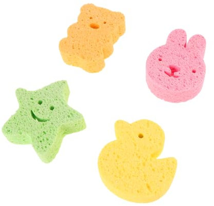 HAPINARY 4 Pièces Éponge De Bain Pour Garçon Fille Éponge De Douche Douce Pour Peau Lot De Bain Attrayantes Et Originales