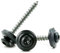 V VOOXA VOOXA Lot de 200 vis à tête bombée en acier inoxydable A2, 4,5 x 25 mm, avec rondelle d'étanchéité EPDM de 15 mm, anthracite RAL7016, tête bombée TX20