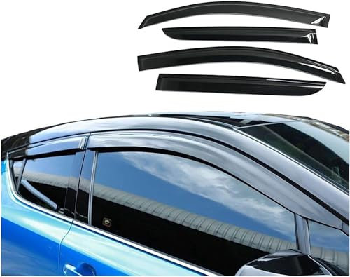 ZanLIn Auto Autofenster Windabweiser für Toyota CH-R 2017 2018 2019 2020 2021, Autofenster Vorne Und Hinten Schatten Wind Regenabweiser Beschlagfrei Zubehör