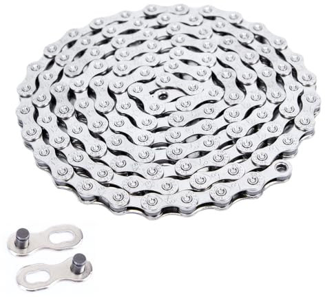 Shallho X9 Speed Bike Kette 116 Links Stahl Hochfeste Fahrrad Derailleur Ketten Für 9 Gang Rennräder Mountainbikes