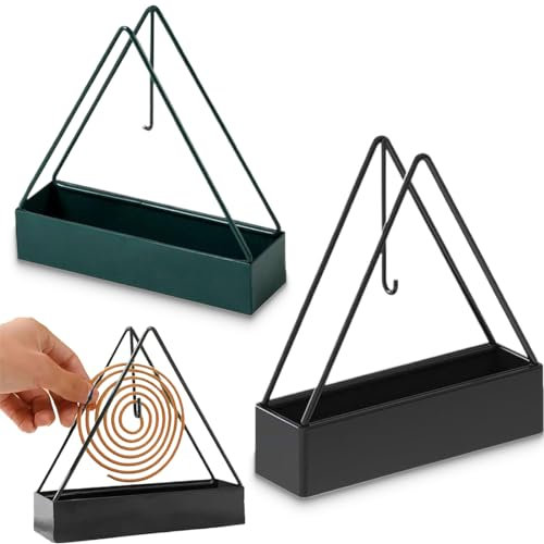 2pcs Support De Bobine De Moustique, Support De Bobine Anti-Moustique - Suspendu Osquito Coil - Porte Encens Spirale Anti Moustique