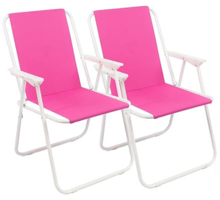 THE SECRET HOME - Pack de Dos Sillas de Playa Plegables - Ideal para Playa y Piscina