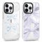 RUMDEY 2 Pack Clear Bow Phone Case for iPhone 14 Pro Max 6.7 inch, Cute Aesthetic Pattern Design Protective Soft Slim Shockproof TPU Bumper Cover for Girls Woman-Blue Bow