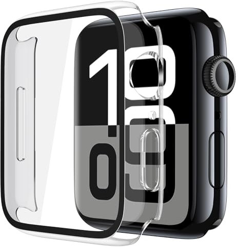 Piuellia 2 Pack Hard Protective Case Screen Protector Compatible with Apple Watch Series 10 (2024) 42mm, Anti-Drop Ultra-thin Full Coverage PC Cover for iWatch, 2 Transparent