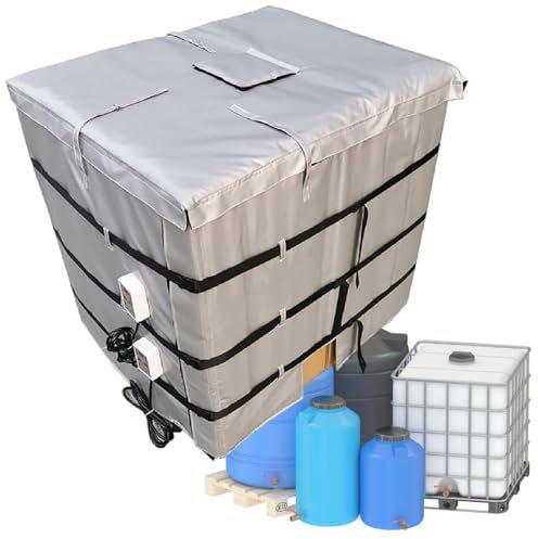 Metal Oil Drum Heater, 4000W IBC Ton Barrel Heater, Oil Drum Electric Heating Jacket for Valves, Instruments, Tanks, 0-150℃ Grease Keg Heater,110V