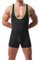QiaTi Herren Athletic Supporters Sport Unterwäsche Bodysuit Jumpsuit Wrestling Singlet XL