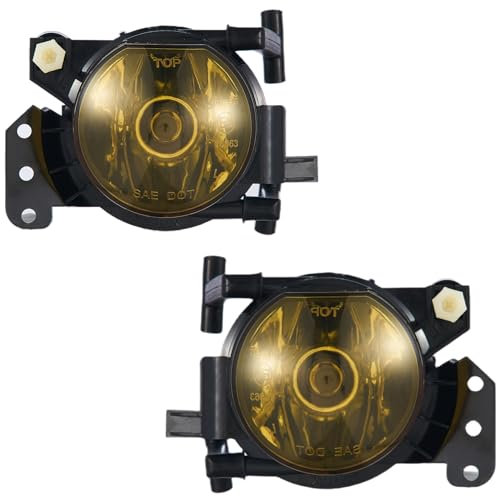 WISGOL Nebelscheinwerfer für BMW E90 E91 E83 E46 E60 E61 E63 E64 3er 5er 6er X3 BJ. 01/2003-12/2012 HB4 1 Paar, Gelb Objektiv