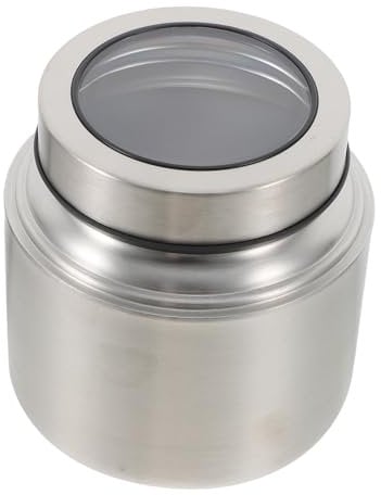 DECHOUS Teedose Aus Edelstahl Plus Multifunktionaler Kaffee Kann Auto Waschbar Bohnenbehälter Gadget-Rahmen Großer Puppenschlüsselkette Kit-Dekorationen Liege Ultra Silver Rostfreier Stahl