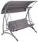 Alfresia 3 Seater Swing Seat with Cushions, Garden Swing Seat with Adjustable Canopy, Metal Garden Furniture with Outdoor Furniture Cushions for Outdoor Seating