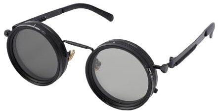 VELATEMOR 1-9 Einstellbare ND-Filter-Sonnenbrille | Polarisierte Runde Objektiv | Blaues Lichtblocking & UV -Schutz | für Sport/Fahr/Fotografie | mit Speicherfall