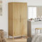 LVHUIDEH Kleiderschrank mit 2 Türen, Garderobenschrank, Umkleidespind Spind Schrank für Schlafzimmer Wohnbereich, Robust, 77 x 53 x 171 cm, Massivholz Kiefer