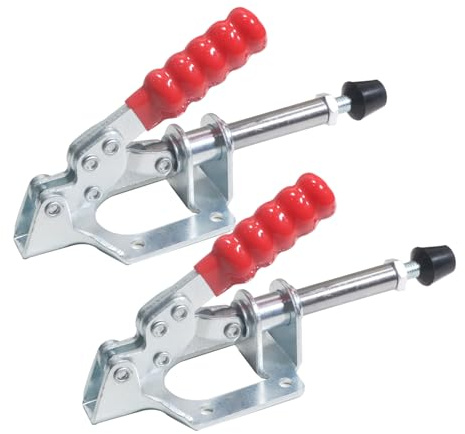LANZLC Kniehebelspanner GH-302-FM, 2 Stück Schnellspanner Verstellbar-136KG Fassungsvermögen, Kniehebelklemme für Schweißen Maschinenbetrieb Zimmere
