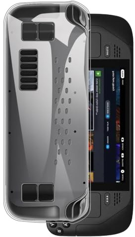 OAGELIM Hülle kompatibel mit Valve Steam Deck OLED Case Stoßfeste TPU Weiche Flexible Schützende Handyhülle mit Kratzfestigkeit und Militärischer Fallschutz (Transparent)