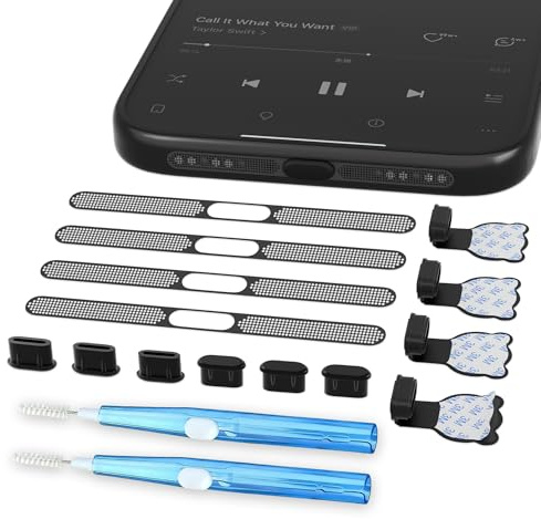 USB C Handy Staubschutz Stöpsel Set, Lautsprecher Staubschutz für Alle Handy mit Flacher Unterseite, Anti Verlust Staubschutzstöpsel USB C für iPhone 17 Pro Max/iPhone 17 Air/iPhone 17 Pro & iPad Pro