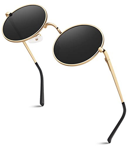 CGID Retro Redondo Gafas de Sol Polarizadas Hombre Mujer E01